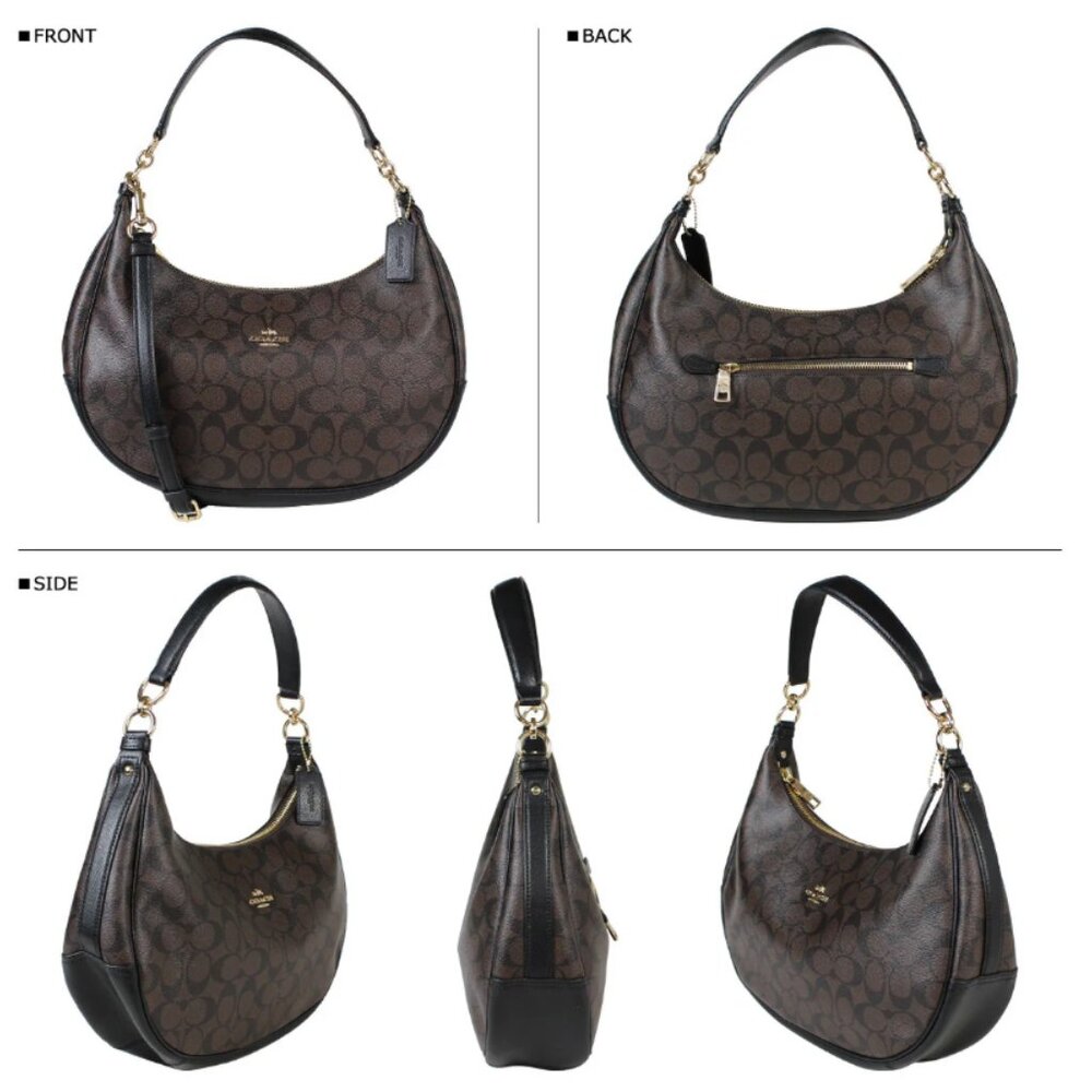 Coach Harley Hobo in Signature Canvas Coach Purse Bag